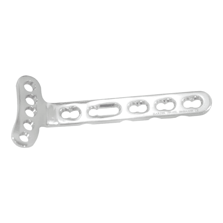 Placa de radio distal extraarticular bloqueada 2.7 mm (cabeza 5 orificios, izq. y der.) — referencia 189