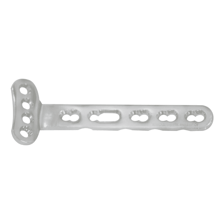 Placa de radio distal extraarticular bloqueada 2.7 mm (cabeza 4 orificios, izq. y der.) — referencia 190