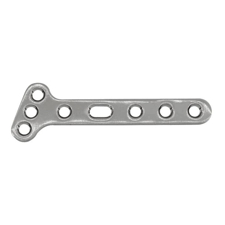 Placa en T, ángulo oblicuo 3.5 mm — referencia 139