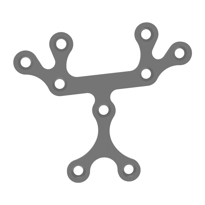 Placa nasal en Y 1.5 mm — referencia T018.01