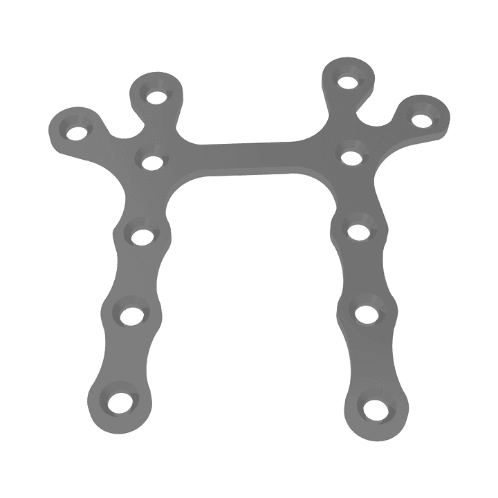 Placa nasal en H 1.5 mm — referencia T019.01